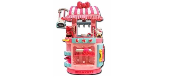 Hello Kitty Cafe Pink 3D Scenes Scenery Set Trinket Plush Desserts Cupcakes